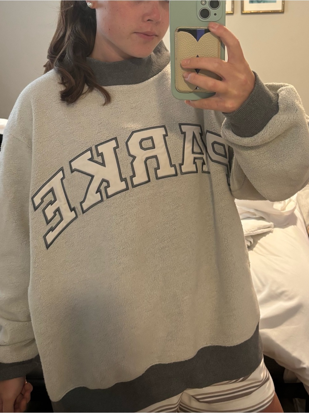 Cozy Two-Tone Crewneck Sweater in Light Gray and Charcoal